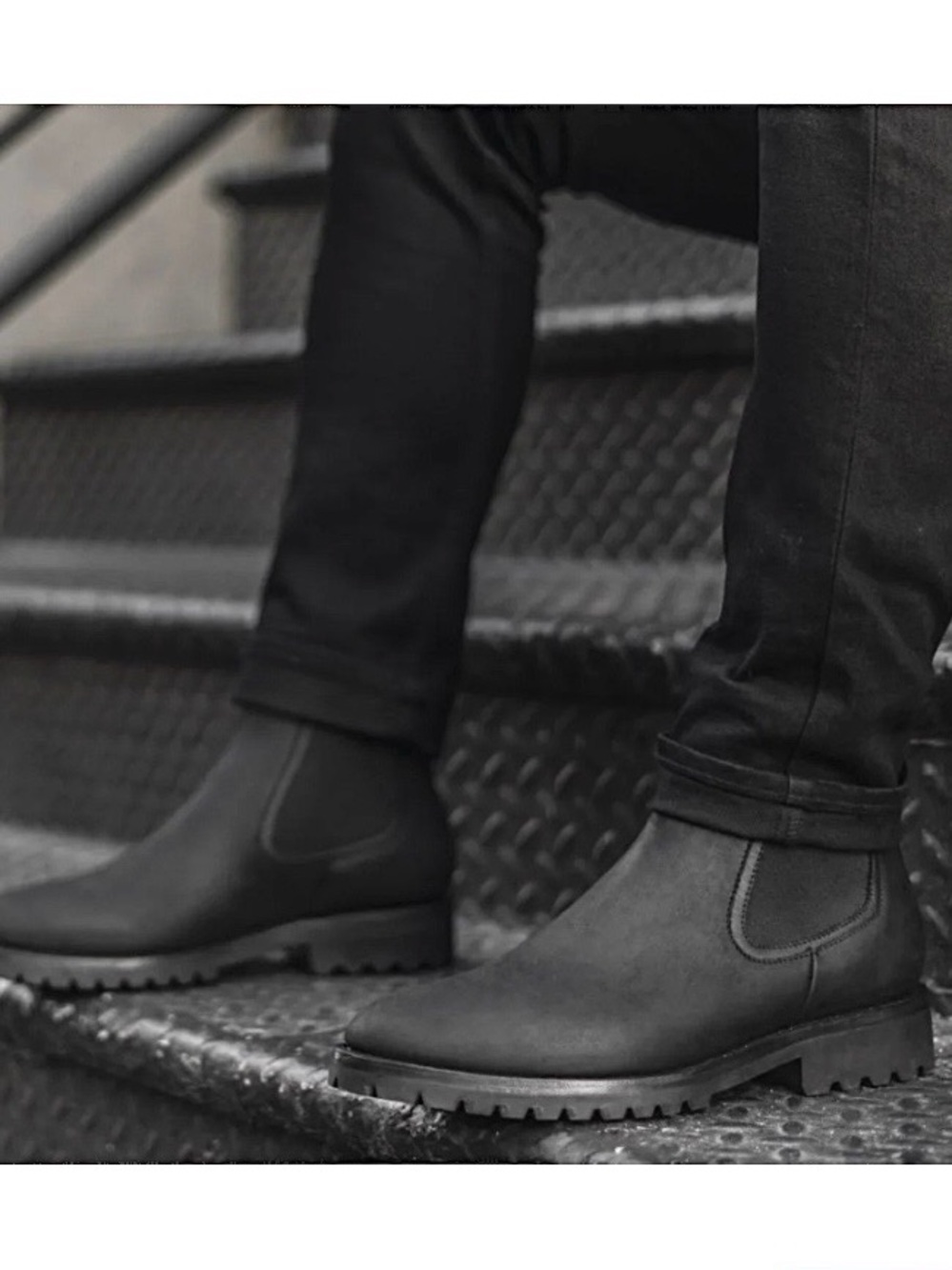Thursday Boot Company Men’s Legend Black Leather Lug Sole Chelsea Boots Size 7